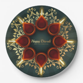 Happy Diwali Paper Plate Pappteller