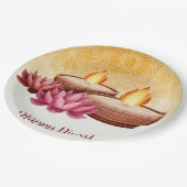 Happy Diwali Paper Plate Pappteller (Schrägansicht)