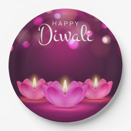 Happy Diwali Paper Plate Pappteller (Vorderseite)