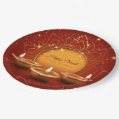 Happy Diwali Paper Plate Pappteller (Schrägansicht)
