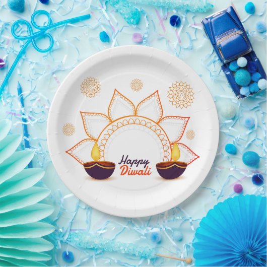Happy Diwali Paper Plate Pappteller (Party)