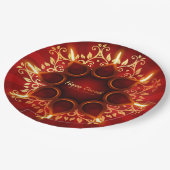 Happy Diwali Paper Plate Pappteller (Schrägansicht)