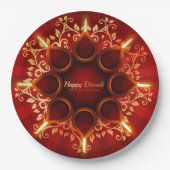 Happy Diwali Paper Plate Pappteller (Vorderseite)