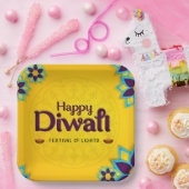 Happy Diwali Paper Plate Pappteller (Party)