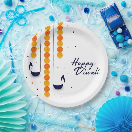 Happy Diwali Paper Plate Pappteller (Party)
