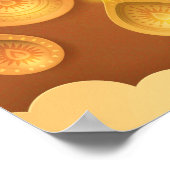 Happy Diwali Papercut Deepas Poster (Ecke)