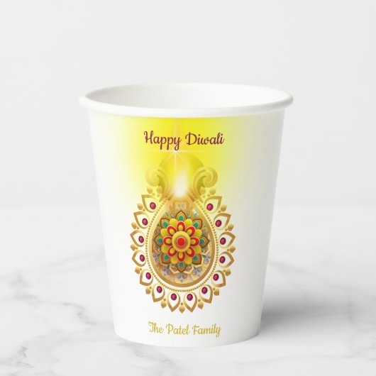 Happy Diwali Pappbecher (Vorderseite)