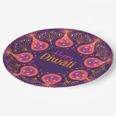 Happy Diwali  Pappteller (Schrägansicht)