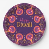 Happy Diwali  Pappteller (Vorderseite)