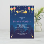 Happy Diwali Party Einladung (Stehend Vorderseite)