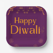 Happy Diwali Party Pappteller (Vorderseite)