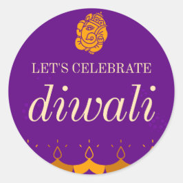 HAPPY DIWALI PARTY RUNDER AUFKLEBER