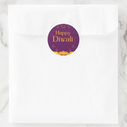 Happy Diwali Party Runder Aufkleber (Tasche)