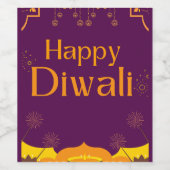 Happy Diwali Party Weinetikett (Einzelnes Label)