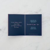 Happy Diwali Peacock & Blume Einladung (Innenseite)