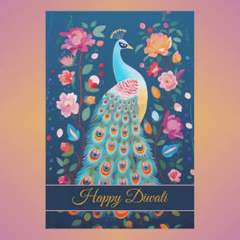Happy Diwali Peacock & Blume Geschenkpapier Set