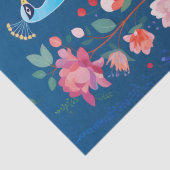 Happy Diwali Peacock & Blume Seidenpapier (Detail)