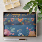 Happy Diwali Peacock & Blume Seidenpapier (Geschenk)