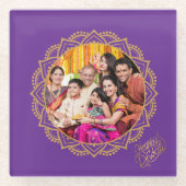 Happy Diwali Photo  Glasuntersetzer (Vorderseite)