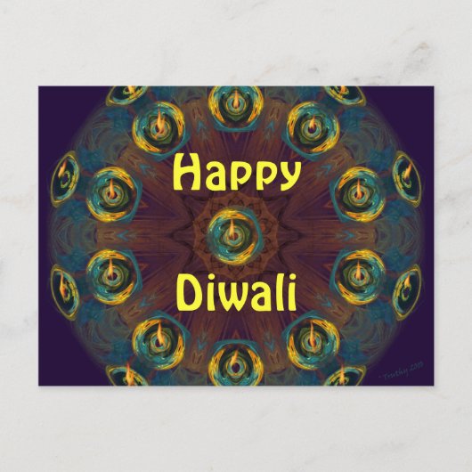 Happy Diwali postcard. Postkarte (Vorderseite)