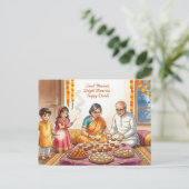 Happy Diwali Postkarte (Stehend Vorderseite)