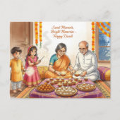 Happy Diwali Postkarte (Vorderseite)