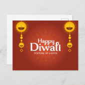 Happy Diwali Postkarte (Vorne/Hinten)