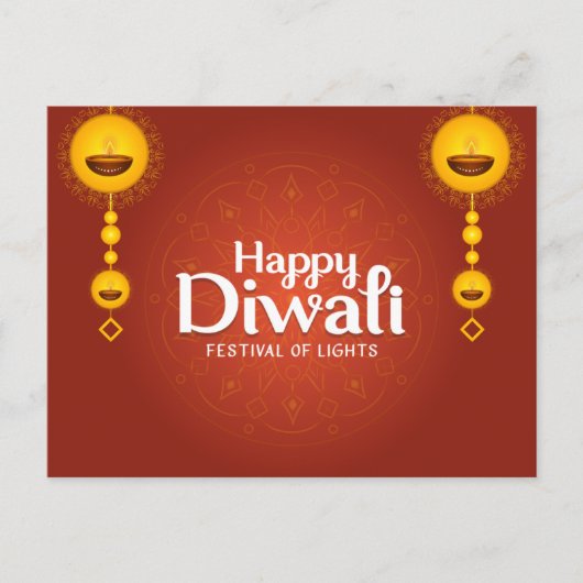 Happy Diwali Postkarte (Vorderseite)
