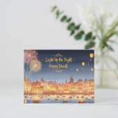 Happy Diwali Postkarte (Stehend Vorderseite)