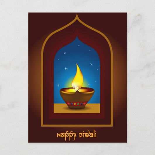 Happy Diwali Postkarte (Vorderseite)