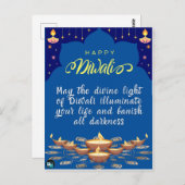 Happy Diwali Postkarte (Vorne/Hinten)