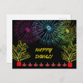 HAPPY DIWALI POSTKARTE (Vorne/Hinten)