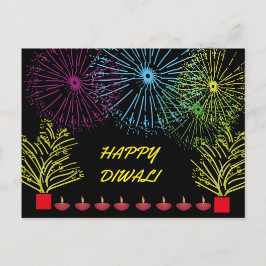 HAPPY DIWALI POSTKARTE (Vorderseite)