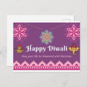 Happy Diwali Postkarte (Vorne/Hinten)