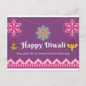 Happy Diwali Postkarte (Vorderseite)