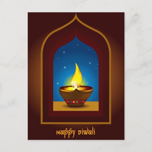 Happy Diwali Postkarte (Vorderseite)