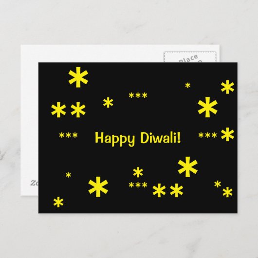 Happy Diwali! Postkarte! Postkarte (Vorne/Hinten)
