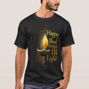 Happy Diwali Rangoli Festival des Lichts für Männe T-Shirt