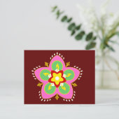 Happy Diwali rangoli Postkarte (Stehend Vorderseite)