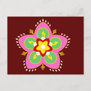 Happy Diwali rangoli Postkarte