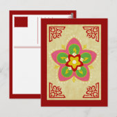 Happy Diwali rangoli Postkarte (Vorne/Hinten)