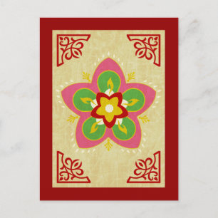 Happy Diwali rangoli Postkarte
