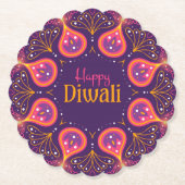 Happy Diwali Rangoli Untersetzer (Vorderseite)