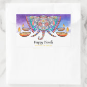 Happy Diwali Rechteckiger Aufkleber (Tasche)