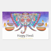 Happy Diwali Rechteckiger Aufkleber (Vorderseite)