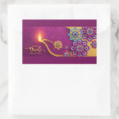 Happy Diwali Rechteckiger Aufkleber (Tasche)