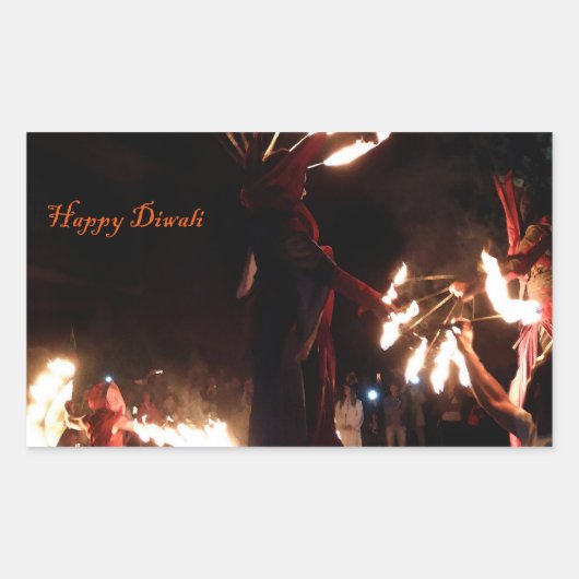 Happy Diwali Rectangle Stickers, Glossy Rechteckiger Aufkleber (Vorderseite)