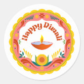 Happy Diwali Round Stickers (Vorderseite)