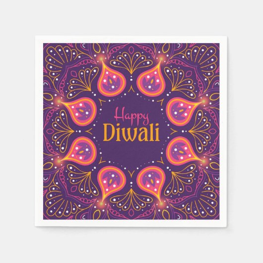 Happy Diwali Serviette (Vorderseite)