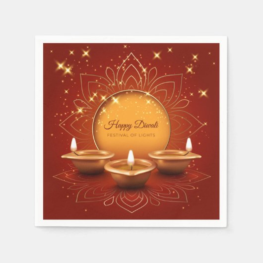 Happy Diwali Serviette (Vorderseite)